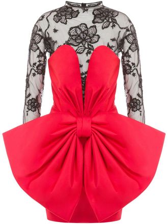 Moschino Abito corto con fiocco Punk Couture - Rosso