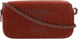 Chanel Pre-owned Cross Body Bags, female, Red, Size: ONE SIZE Pre-owned Vintage Leather Cross Body Bag
