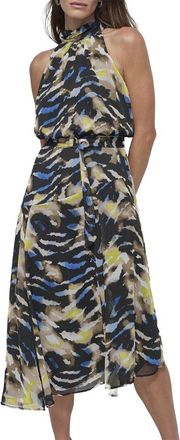 DKNY Halter Midi Dress