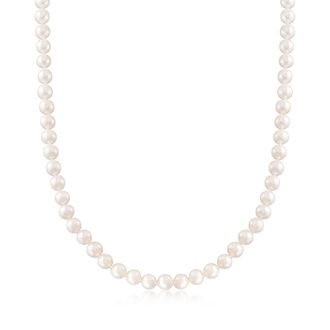 Ross-Simons 6-7mm Cultured Pearl Necklace With 14kt Yellow Gold