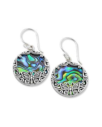 Samuel B. Silver Abalone Earrings