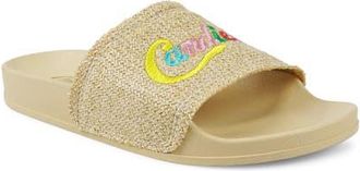 Candie's Logo Slide Sandal in Natural at Nordstrom, Size 11
