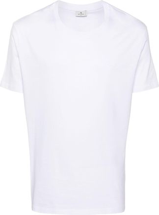 Etro Pegaso-embroidered cotton T-shirt - men - Cotton - L - White