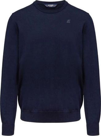 K-Way Sebastien Cotton Crewneck - Heren - Ronde hals truien - Blauw - 2XL - Katoen - Truien & Vesten