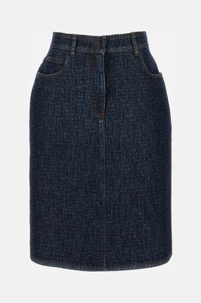 Fendi Gonna Ff Padded Denim