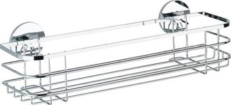 WENKO Estanter&iacute;a Maxi Cromada Para Ba&ntilde;o 38 Cm