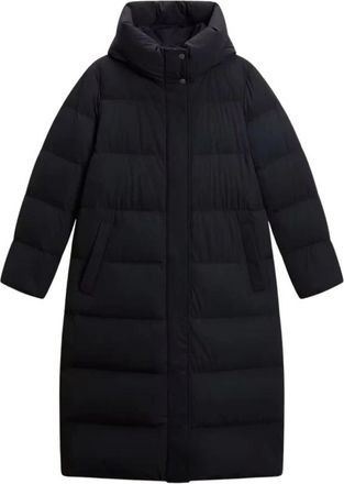 Woolrich Madison Long Coat - Dames - Mantels - Zwart - Maat: XS Wol
