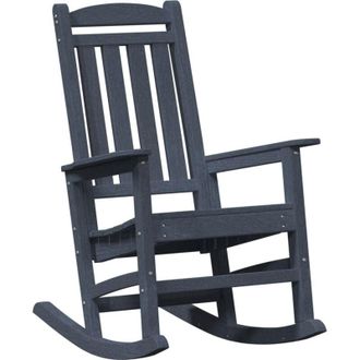 vidaXL Silla Mecedora De Jard&iacute;n Azul Marino 70 X 92 X 108cm Pl&aacute;stico Vidaxl