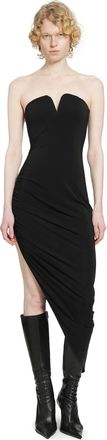 Nensi Dojaka Ivy Side Ruched Asymmetric Dress