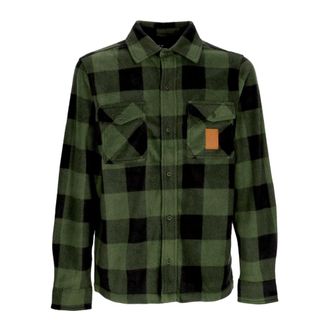 Etnies Woodsman Fleece - Heren - Casual Overhemden - Groen - S - Polyester - Overhemden