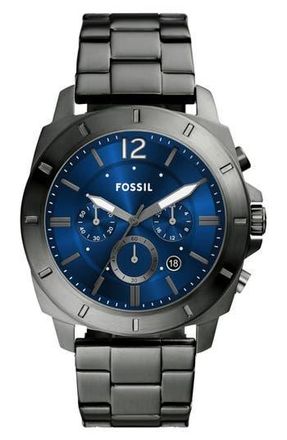 Fossil Privateer Chronograph Bracelet Watch, 45mm in Smoke at Nordstrom Rack