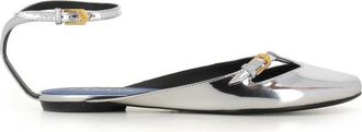 Lanvin Ballerina Flat - Dames - Ballerinas - Grijs - 38 EU - Leer - Schoenen