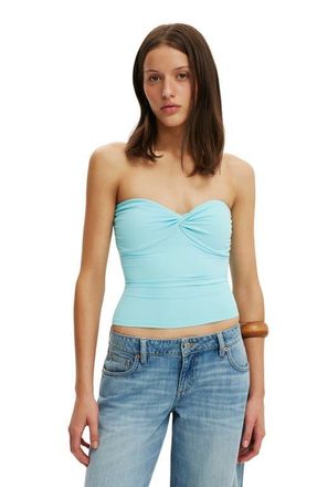 Cotton On Womens Hold Me Twist Bandeau in Aqua Crush at Nordstrom, Size Xx-Small