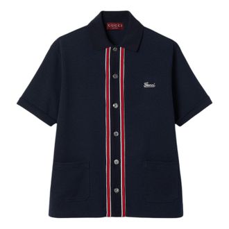 Gucci Cotton Jersey Polo Shirt Navy blue 742380-XJGKU-4215