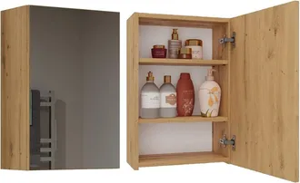 OEM Mueble De Ba&ntilde;o Suspendido Artisan Oak Con Espejo Sobre El Lavabo 40x60 Cm