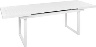 Beliani Extending Garden Dining Table VALCANETTO 180/240 cm 90 cm Metal White