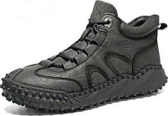 Generic YUJIEBB Mens Ankle Boots High Top Casual Shoes Leisure Walk Male Outdoor Footwear Handmade Motorcycle