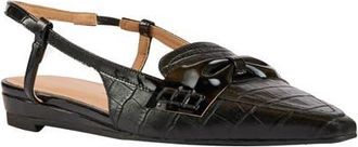 André Assous Blake Slingback Wedge in Black at Nordstrom, Size 5.5