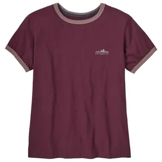 Patagonia Fitz Roy Foothills Ringer Tee T-Shirt f&uuml;r Damen | rot