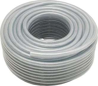 cofan Manguera Pvc Cristal C/refuerzo 10x16mm/50m, Rollo De Manguera De Pvc Cristal Con Refuerzo De Nylon. Adecuada Para Pasar Bajo Presi&oacute;n Productos Fitosa