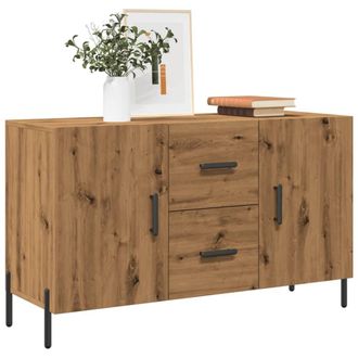 Berkfield Home Sideboard Artisan Oak 100x36x60 cm Engineered Wood in Brown | Size: 100 x 36 x 60 cm