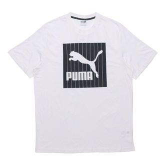Puma Logo Round Neck Short Sleeve White 579871-02