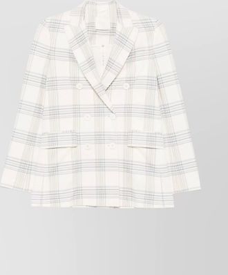 Circolo 1901 check pattern double-breasted cotton jacket