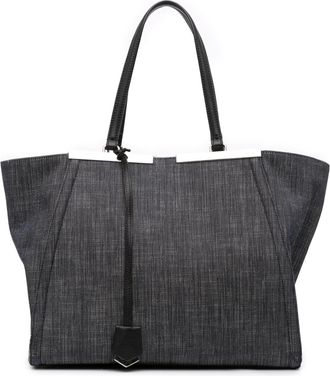 Fendi Pre-owned Womens Denim Tote Bag - Grey Textile - One Size