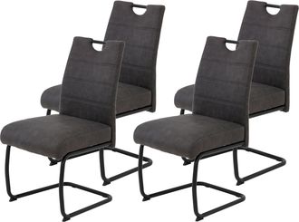 Hela Freischwinger »FLORA Freischwinger mit Griff, 140kg belastbar« (Set) 4 Stk.XL-Esszimmerstuhl, Federkern für Sitzkomfort