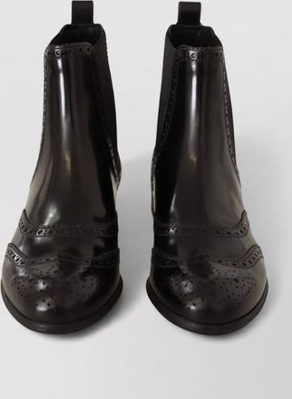 Dolce & Gabbana leather ankle wingtip oxford boots