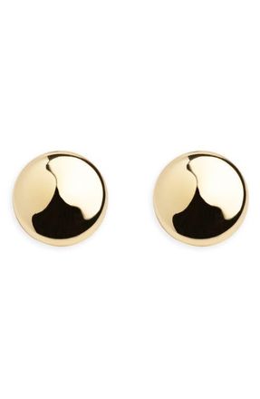 Argento Vivo Button Stud Earrings in Gold at Nordstrom