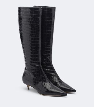 Jimmy Choo London Botas altas Amis de piel grabada