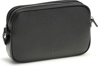 Valentino Garavani Mens Mini Shoulder Bag Rockstud Black Calf Leather Wash
