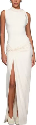 Et Ochs Imogen Knit Combo Gown in Ivory at Nordstrom, Size 12