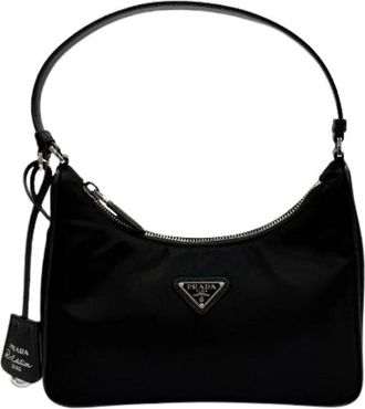 Prada Pre-owned Re-Edition 2005 Re-Nylon Handtas - Dames - Vintage Mini Tas - Zwart - ONE Size - Nylon - Vintage