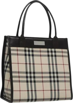 Burberry Tweedehands Canvas handtassen - Dames - Vintage Handtas - Beige - ONE Size - Leer - Vintage