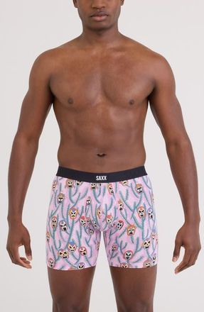 Saxx Vibe Xtra Soft Comfort Boxer Briefs in Lucho Libre-Orchid at Nordstrom, Size Xx-Large