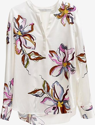 Herzen&rsquo;s Angelegenheit Seidenbluse mit Bl&uuml;tenprint