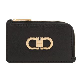 Ferragamo Wallets & Cardholders, female, Black, Size: ONE SIZE Gancini Credit Card Holder