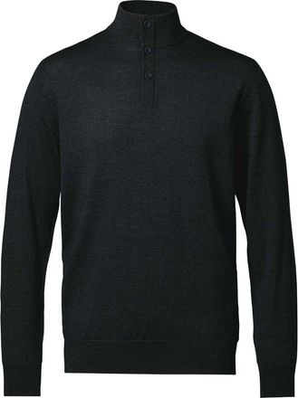 CHARLES TYRWHITT Merino Wool Button Neck Sweater