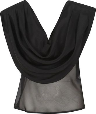La Collection Marcia Top - Dames - Tops zonder mouwen - Zwart - XS - Chiffon - Tops