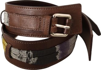 Costume National Leather Buckle Womens Belt