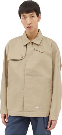 Dickies Twill Eisenhower Jack Logo Borduurwerk - Heren - Zomerjassen - Beige - M - Katoen - Jassen