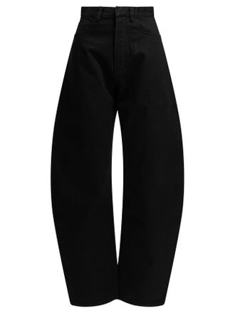 Alaia ronde jeans met wijde pijpen