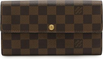 Louis Vuitton Brown Pvc Coated Canvas Damier Canvas Long Wallet (Bi-Fold) (Pre-Owned)