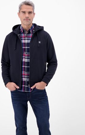 Lerros Sweatjacke LERROS Hoodie Sweat-Jacke, Herren, Gr. XXL, classic navy, 50% Baumwolle, 50% Polyester, Sweatjacken Sweatjacke, Kapuzensweatjacke mit Tunne