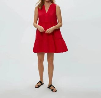 Michael Stars Sandra Knee Length Dress In Rumba