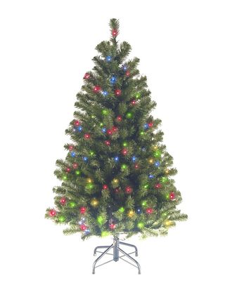 National Tree Company 4.5Ft North Valley Spruce Tree With 200 Multicolor Lights