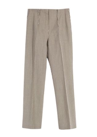 Fendi Brown Houndstooth Wool Trousers Size S