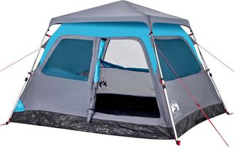 vidaXL Tenda a Cupola da Campeggio 4 Persone Blu a Rilascio Rapido - Vidaxl
